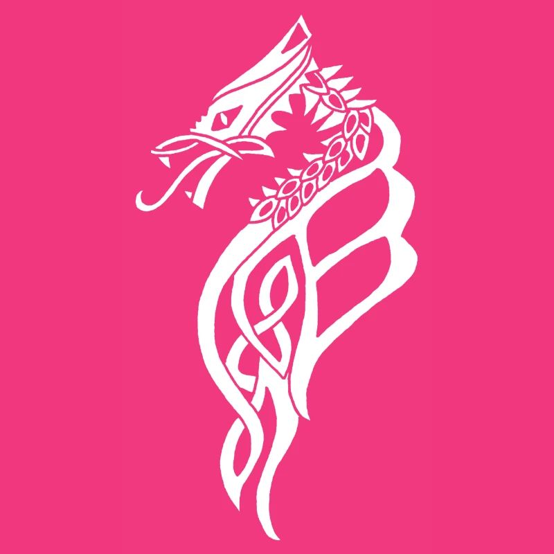 Great White Celtic Dragon