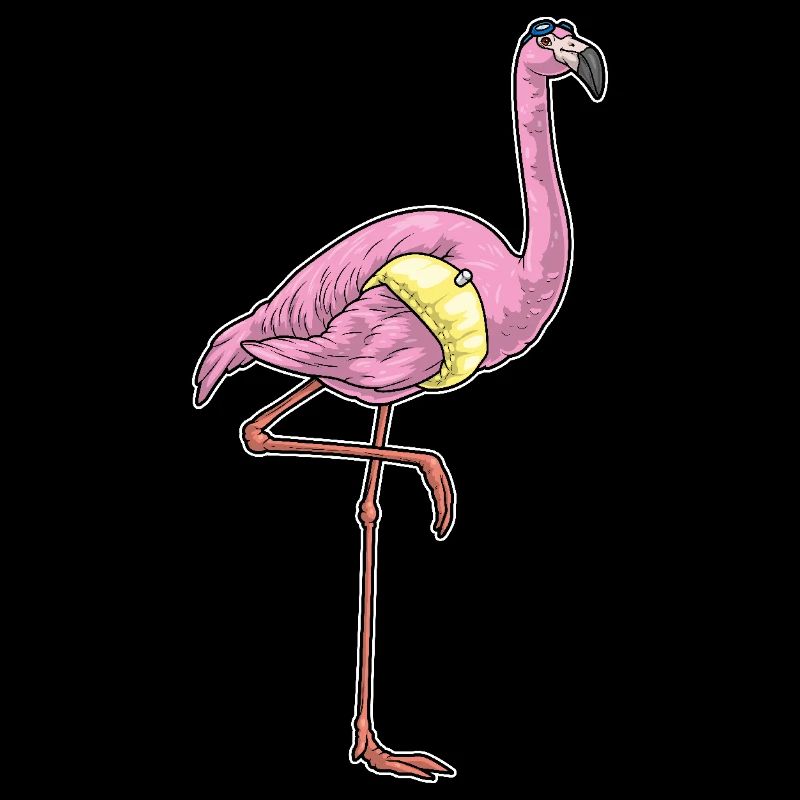 Flamingo Schwimmen Rettungsring