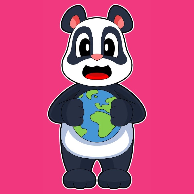 Globe terrestre panda