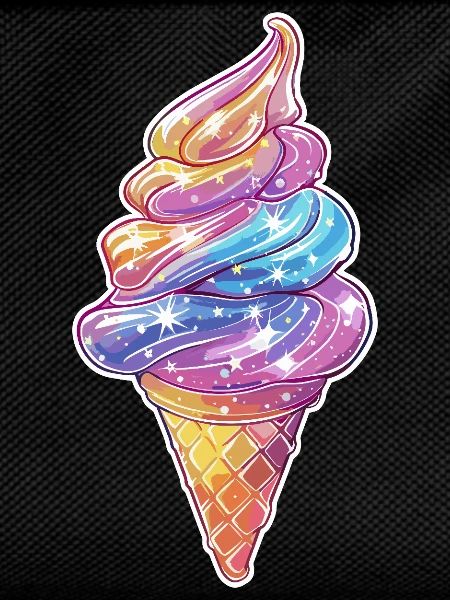 Regenbogen Softeis