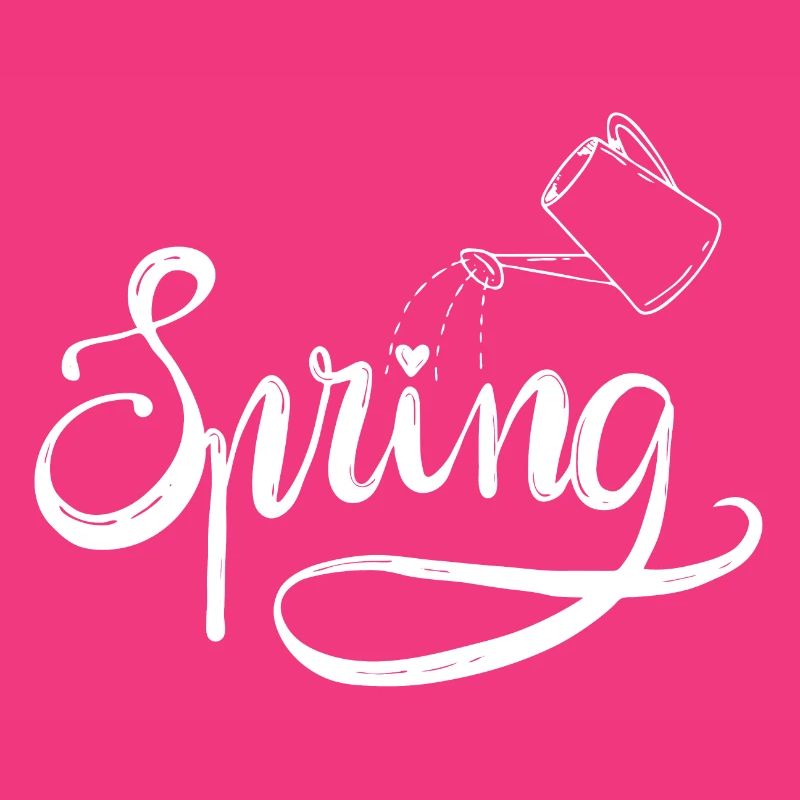 Spring Spring Beginning Garden Watering Lettering