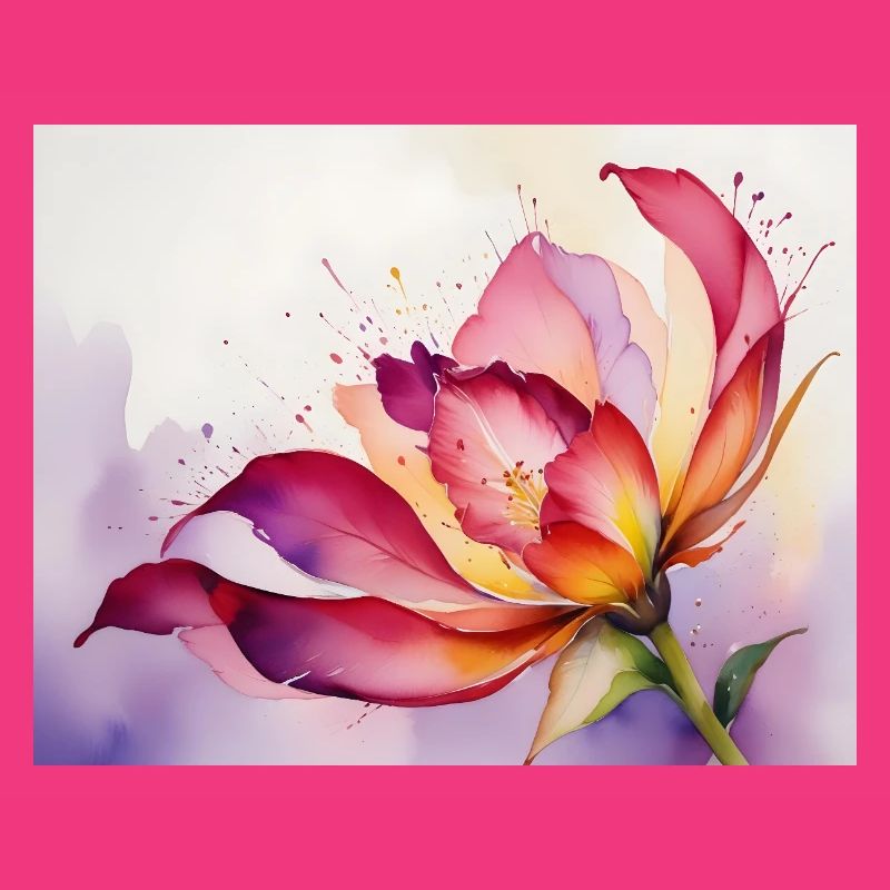 Fleurs aquarellées