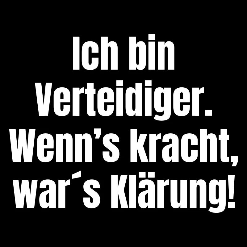 Ich bin Verteidiger Klärung mit Krach
