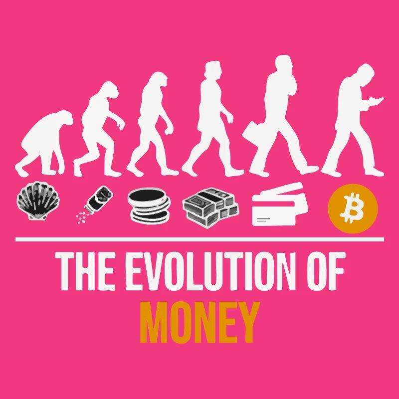 T-shirts Bitcoin - T-shirt Crypto - Évolution de l’argent