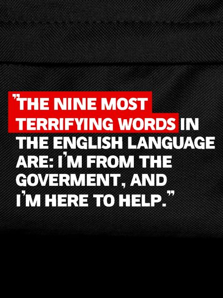 Satirical government quote