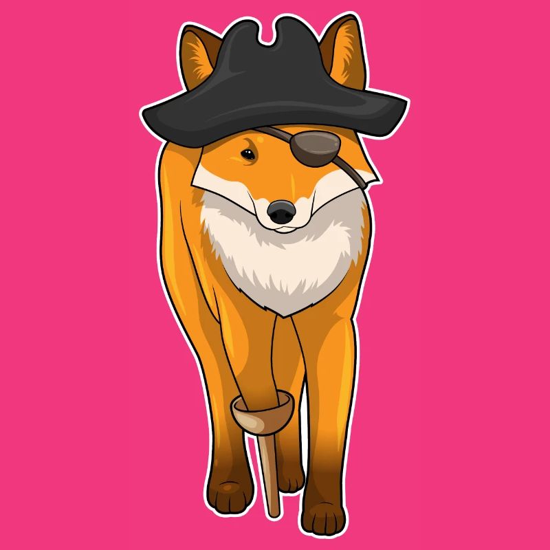 Fuchs Pirat Augenklappe