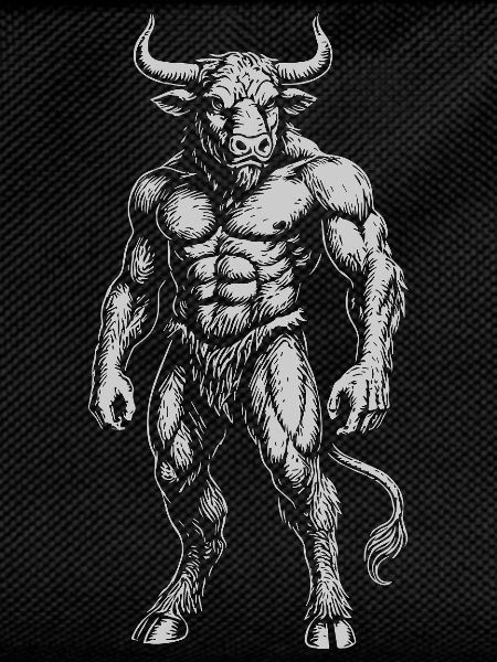 Mythical Minotaur Ink Illustration