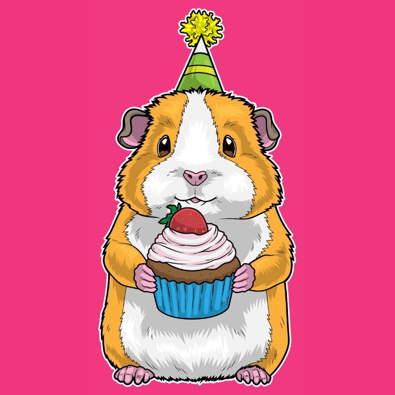 Cupcake d’anniversaire cochon d’Inde