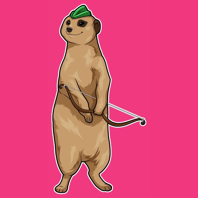 Erdmännchen Bogenschütze Bogen