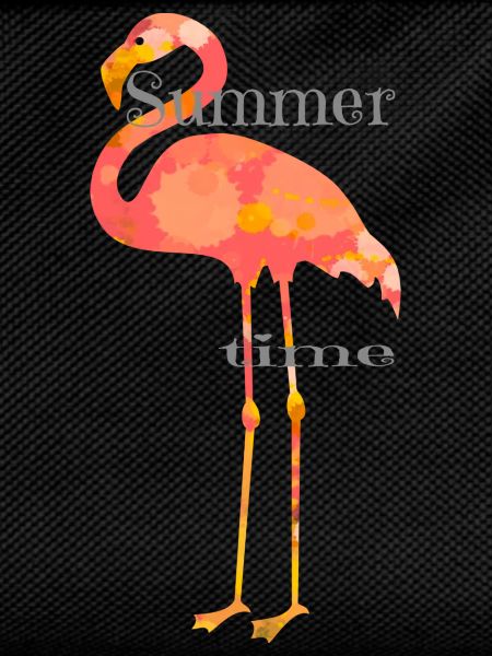 Flamingo design with font
