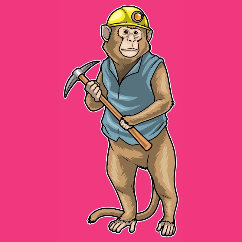 Monkey Miner Pioche Exploitation minière