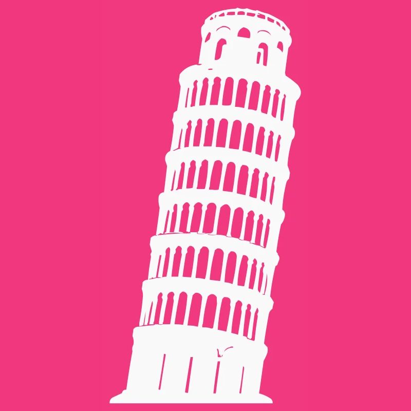 Pisa Tower Silhouette Monochrome