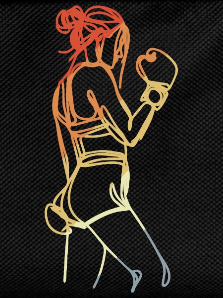Female Boxer Retro