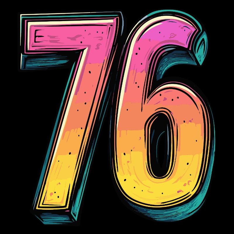 76 Zahl Comic