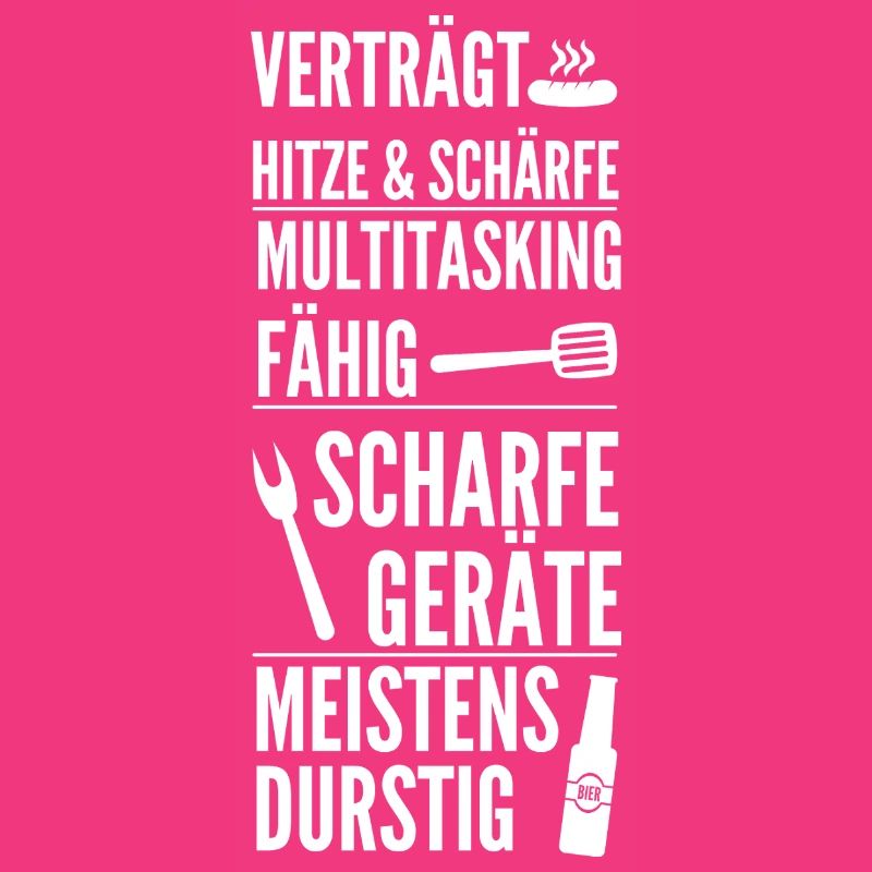 Vertragt Hitze & Schärfe – Grill Spruch Design