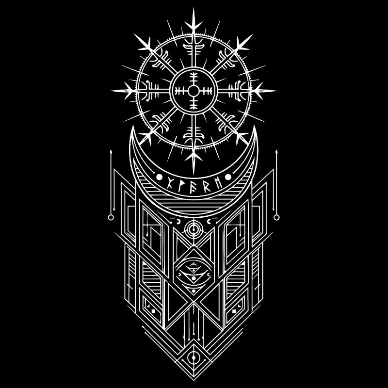 Vegvisir Runes Compass - Vikings Celtes germanique