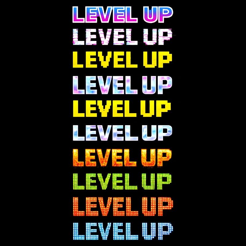 Level Up Neon-Typografie