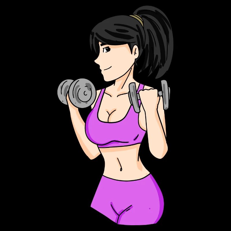 Mädchen mit Hanteln