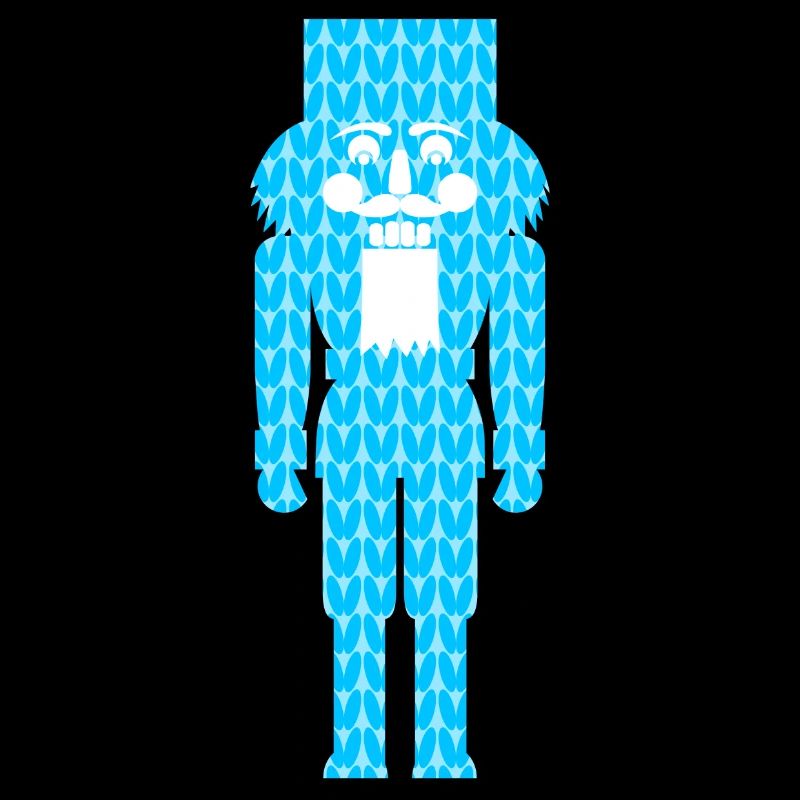 Nutcracker Knitting Pattern Pattern Blue Christmas