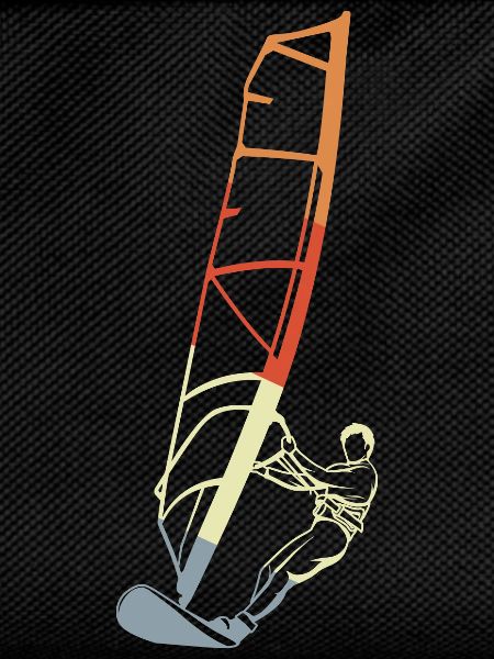 Funny windsurfer boy