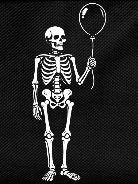 Skeleton with Balloon Whimsy