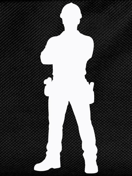 Bauarbeiter Bau Silhouette