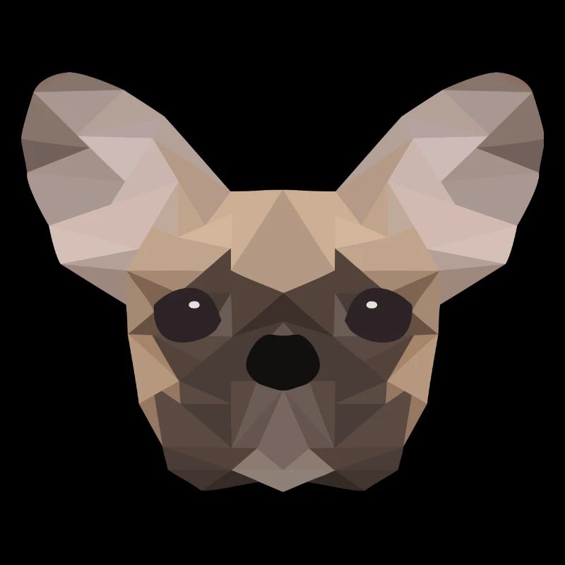 French Bulldog Low Poly