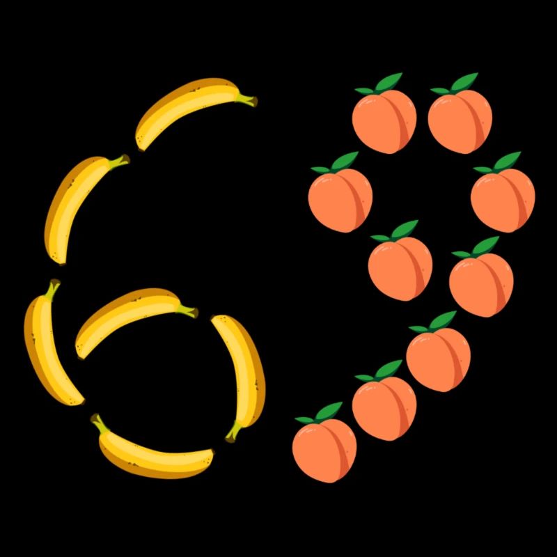 Fruit Motif Bananas and Peaches
