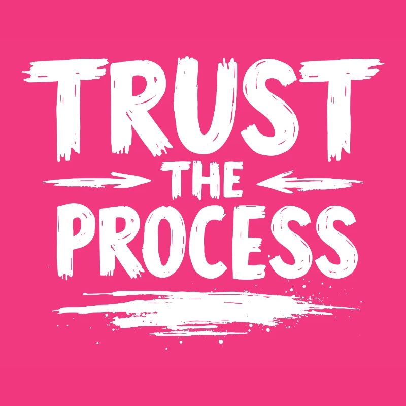 Faites confiance au processus : Lettrage avec graphisme flèche