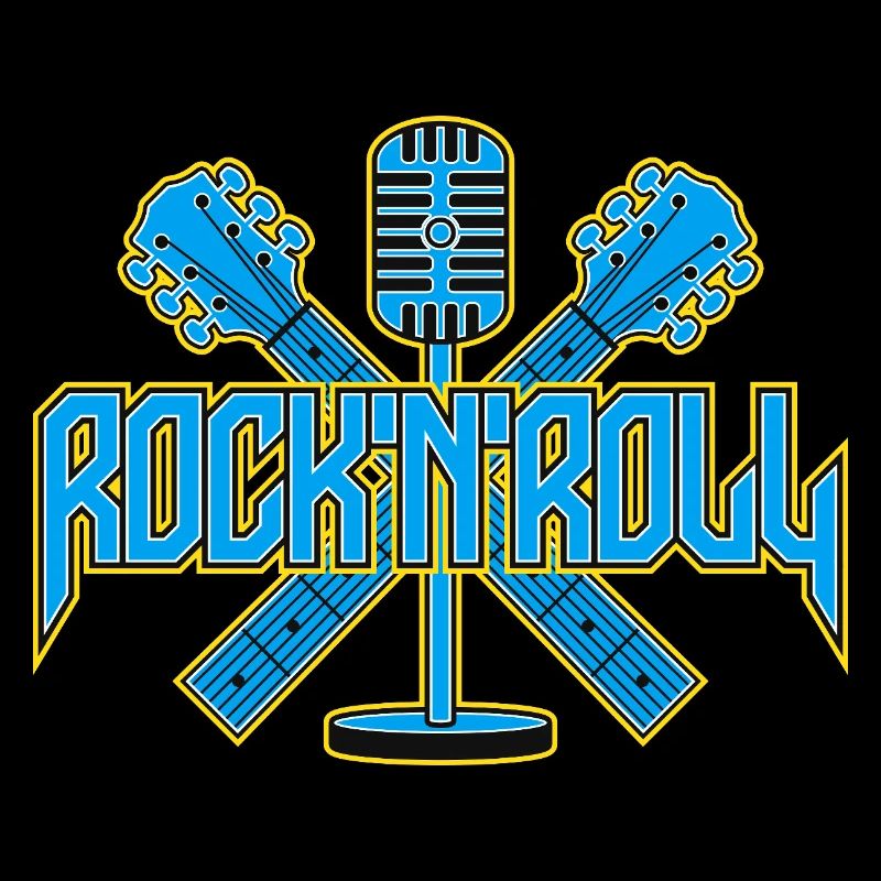 Micro rétro Rock 'N' Roll avec guitares