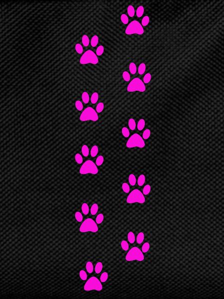 Pink Cat Paw Print Pattern