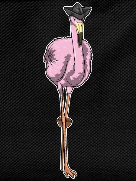 Flamingo Pirate Wooden Leg
