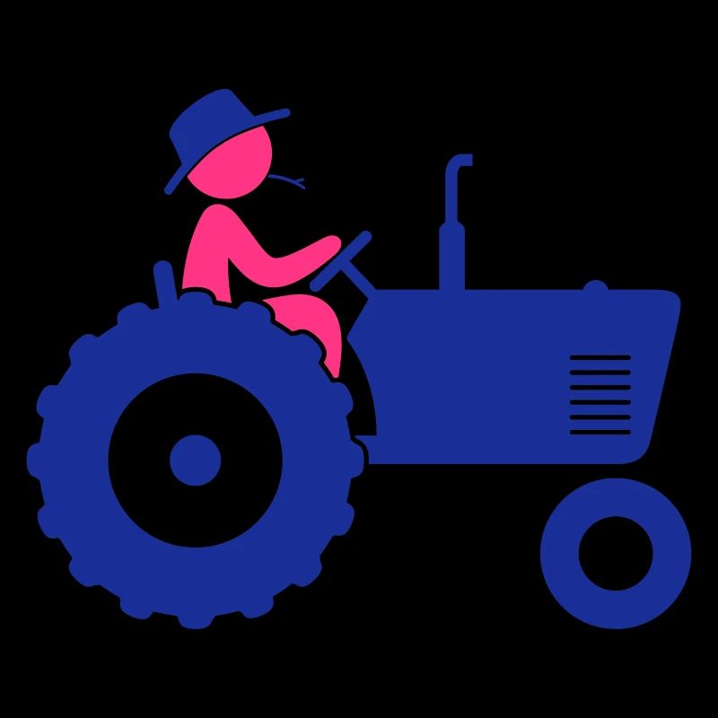 Bauer auf Traktor