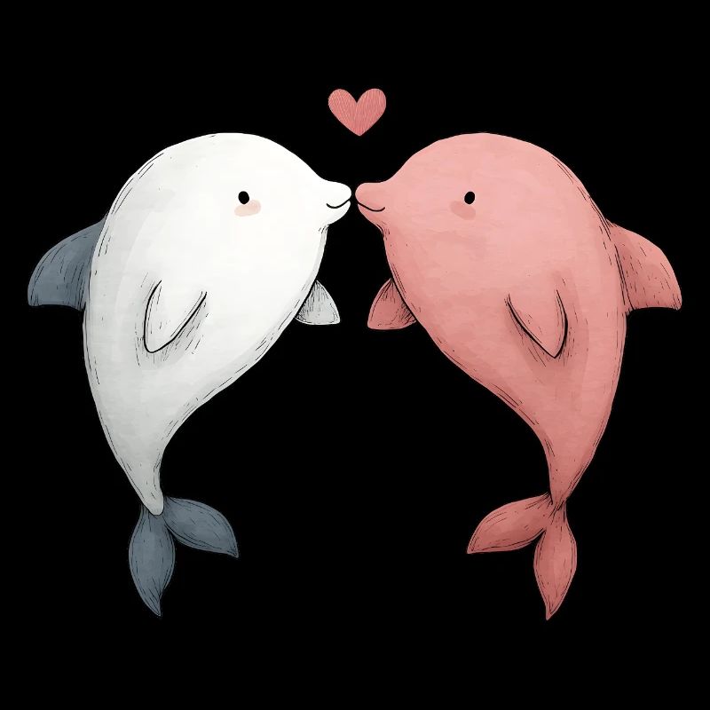 Dolphin Couple Boyfriend Girlfriend