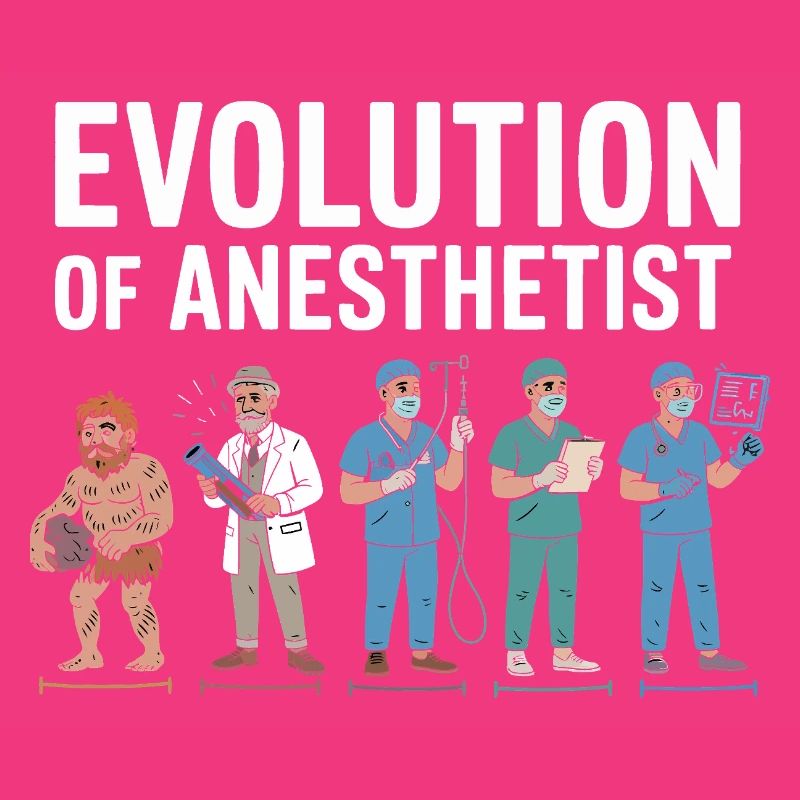 Illustration de l'évolution des anesthésistes