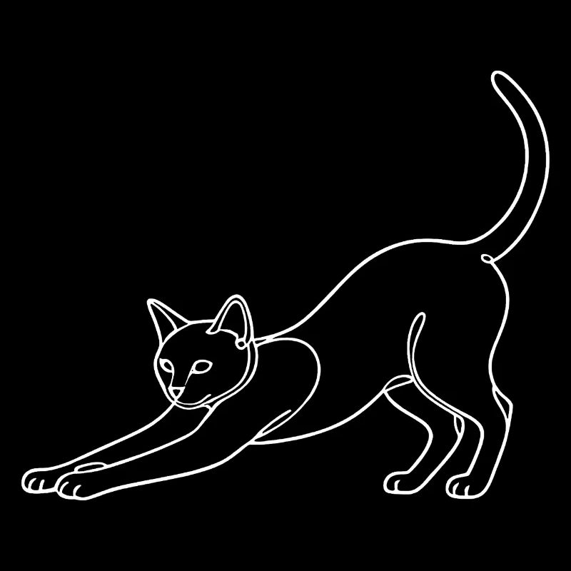 Silhouette minimaliste de chat bosse de chat