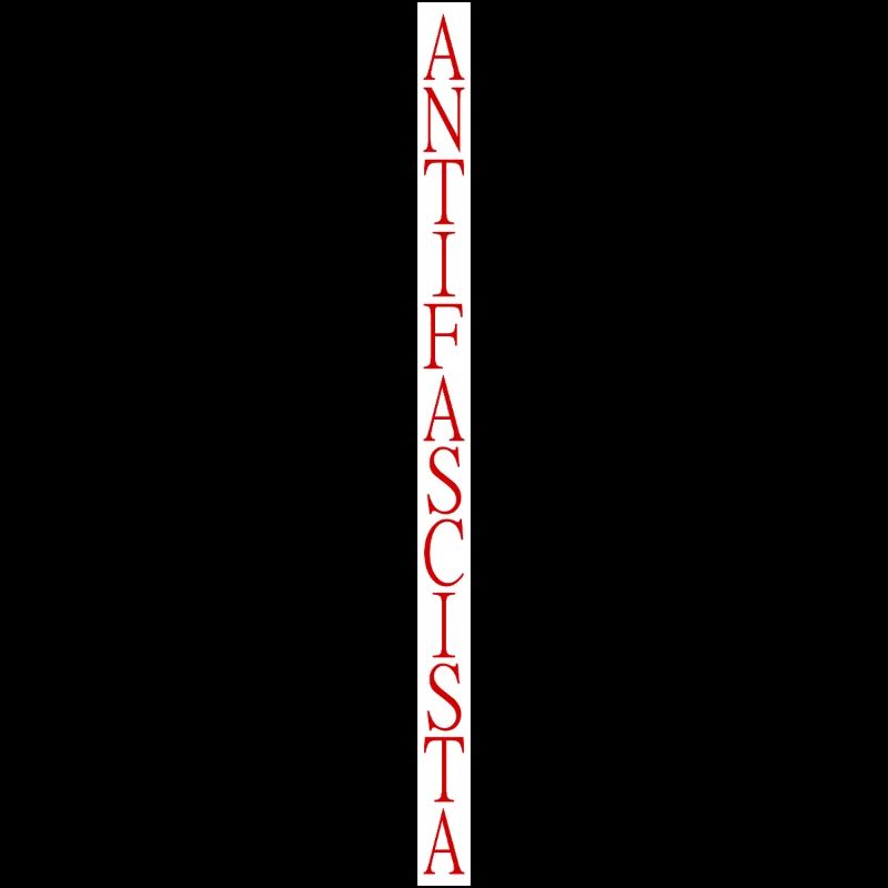 lettrage antifasciste vertical élégant