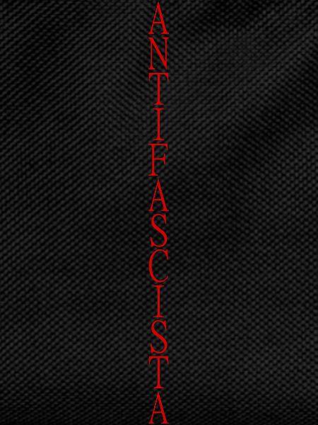 vertically stylish Antifascista lettering