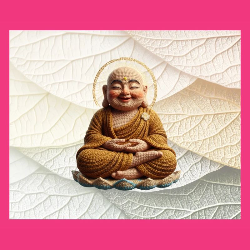 Buddha auf Blattmuster