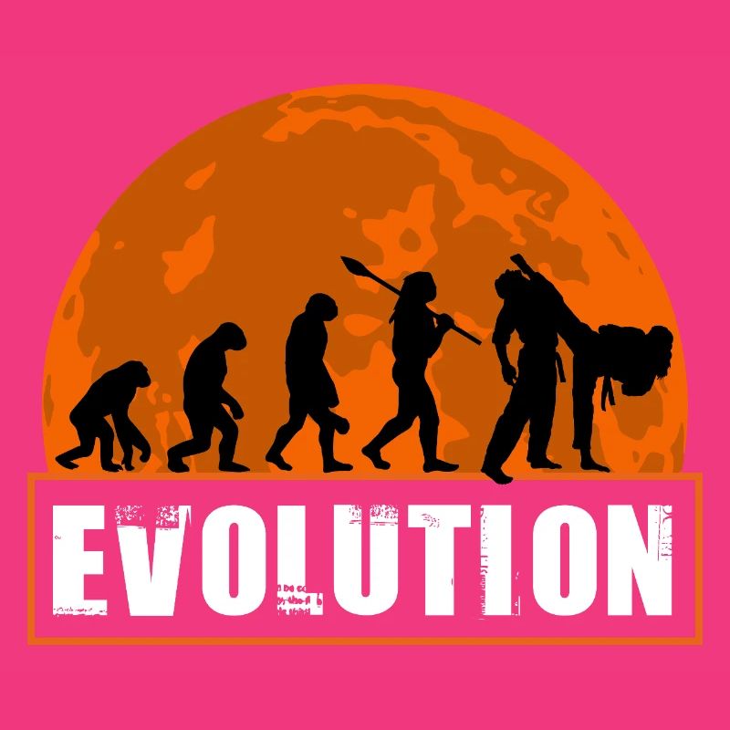 Judo Evolution Martial Arts Sonnenuntergangs-Silhouette