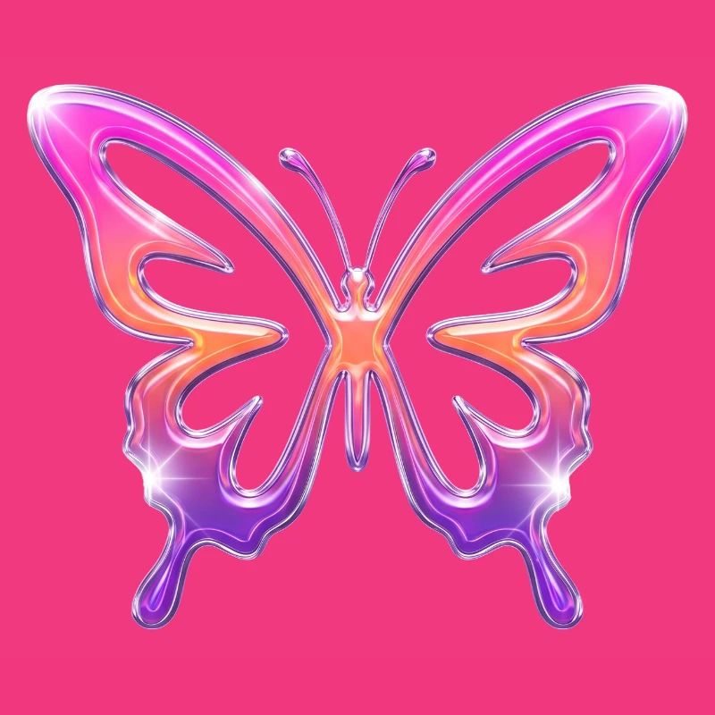 Neon-Schmetterling Gradient