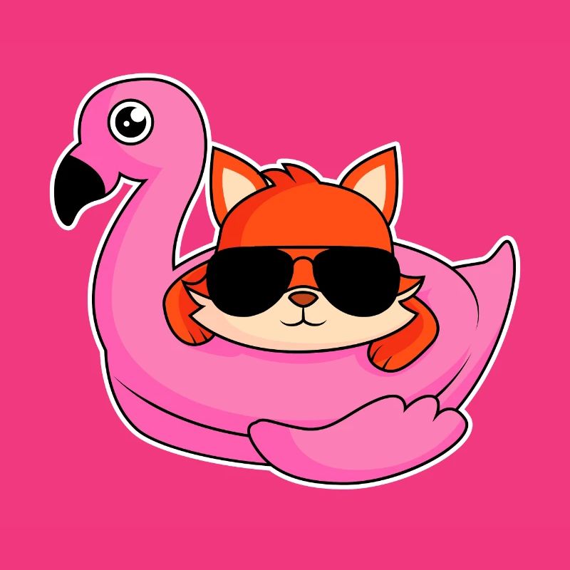 Fox dans la conception de flamants