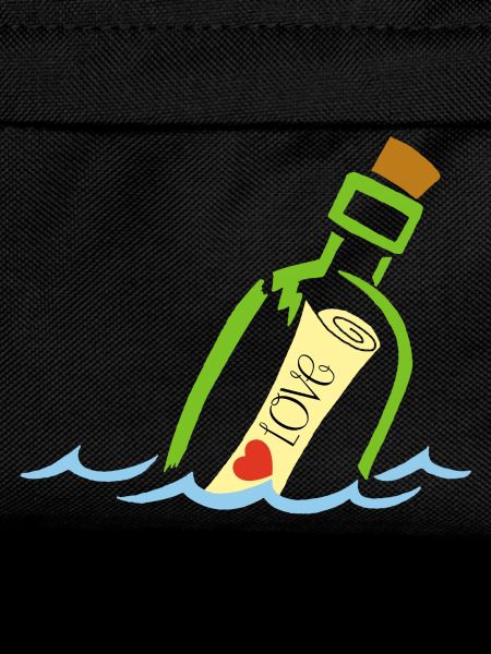 Eine Flasche im Meer