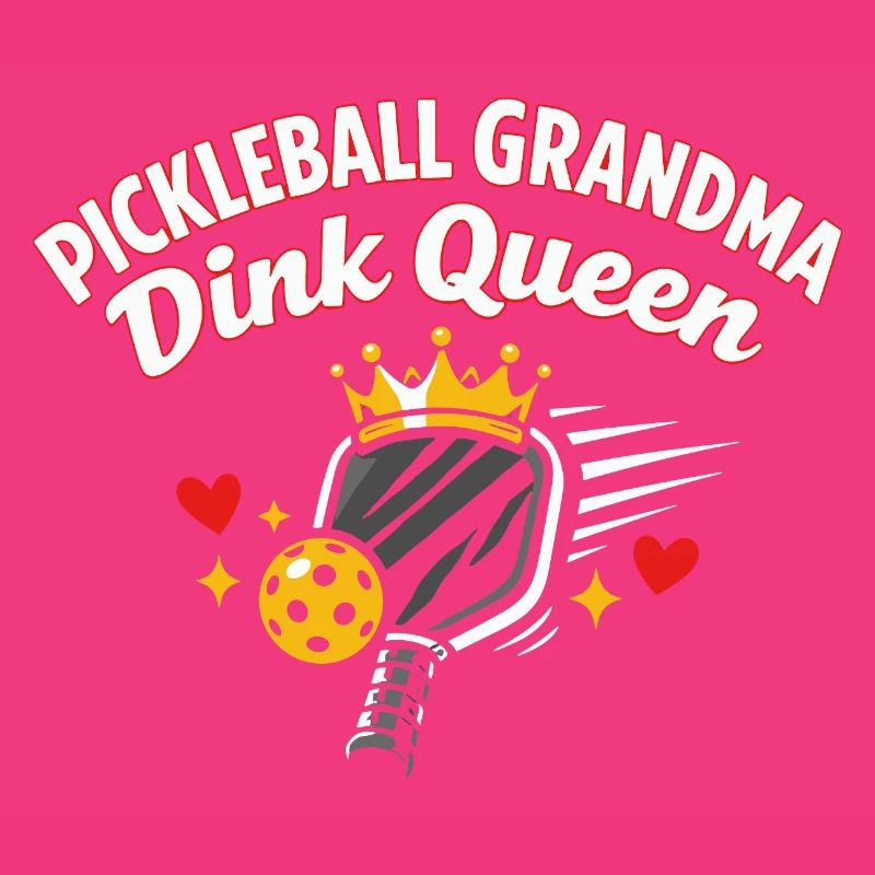 Pickleball-Großmutter Dink Queen Lustig