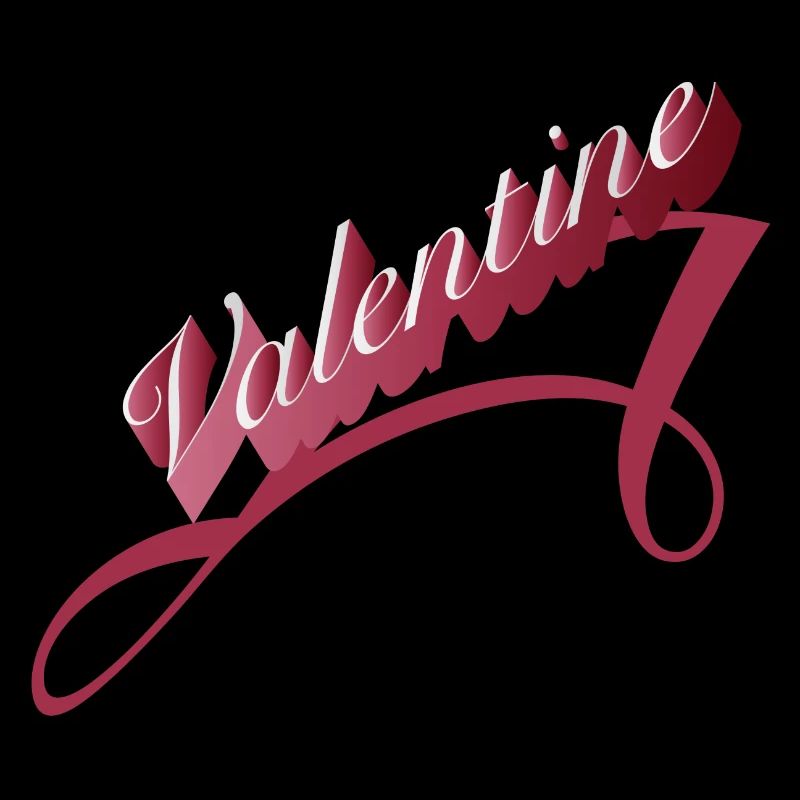 typographie romantique de la Saint-Valentin dans les tons de rouge