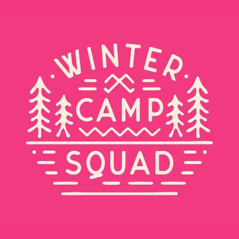 Winter camp squad camping trip mountain camper