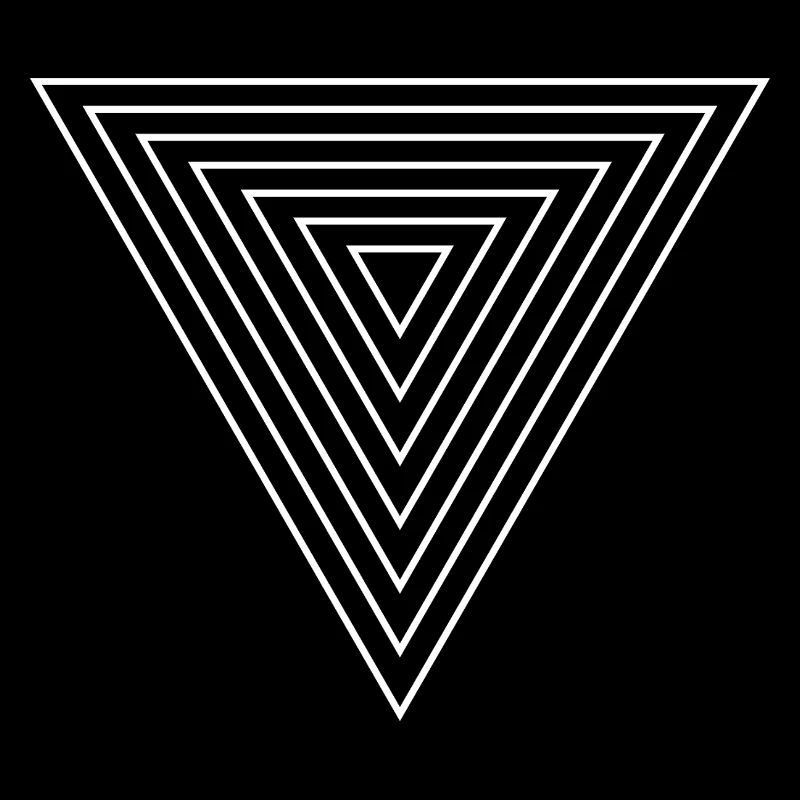 Concentric Triangle Line Art