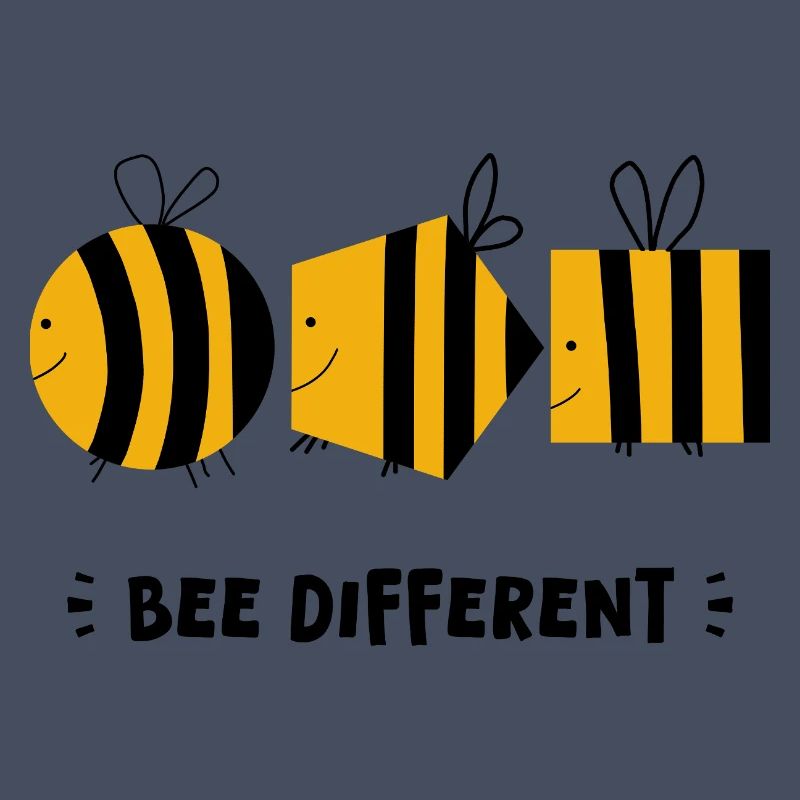 Bee Different – einzigartiges Bienengekritzel, verspielte Kunst