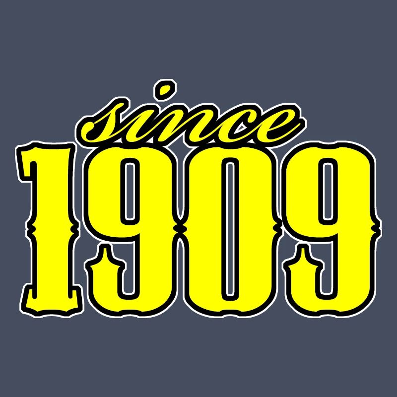 since 1909 (yellow)