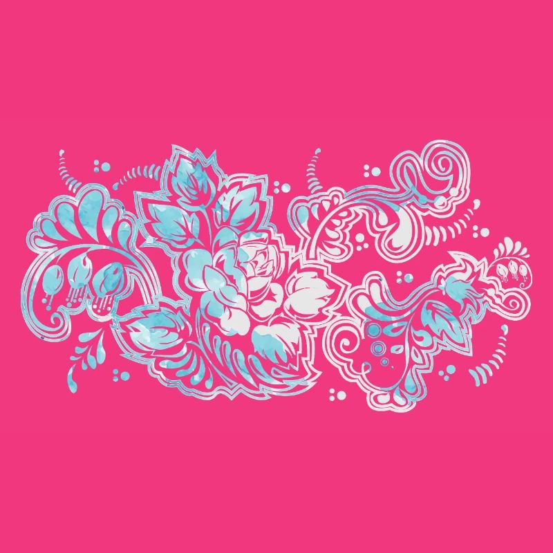 Motif Fleur Bleue